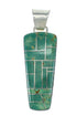 Turquoise Inlay Authentic Sterling Silver Southwest Pendant MX65189